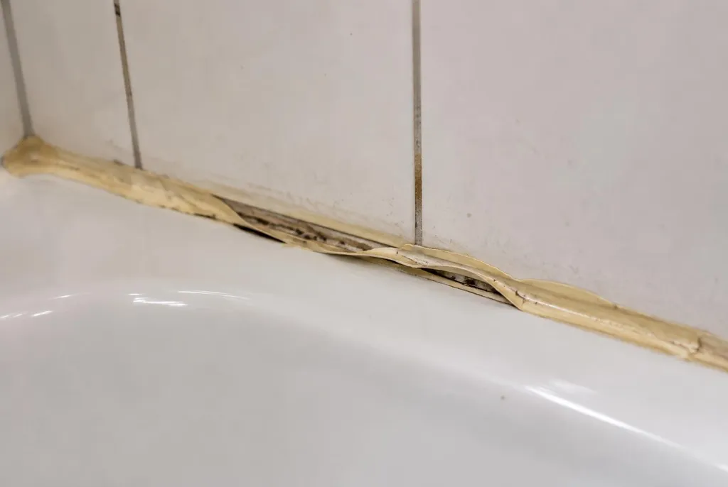 Kitbedrijf Woudenberg – loslatende kit naast het bad